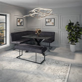 Cree Small Table with Left Hand Facing Corner Bench and Low Bench Dining Set - Pendle Village Furniture